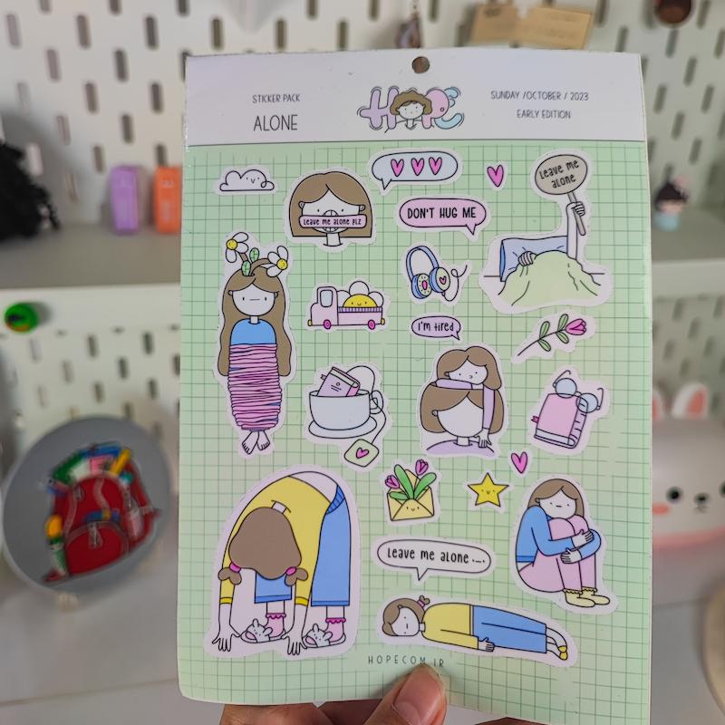 استیکر تنها