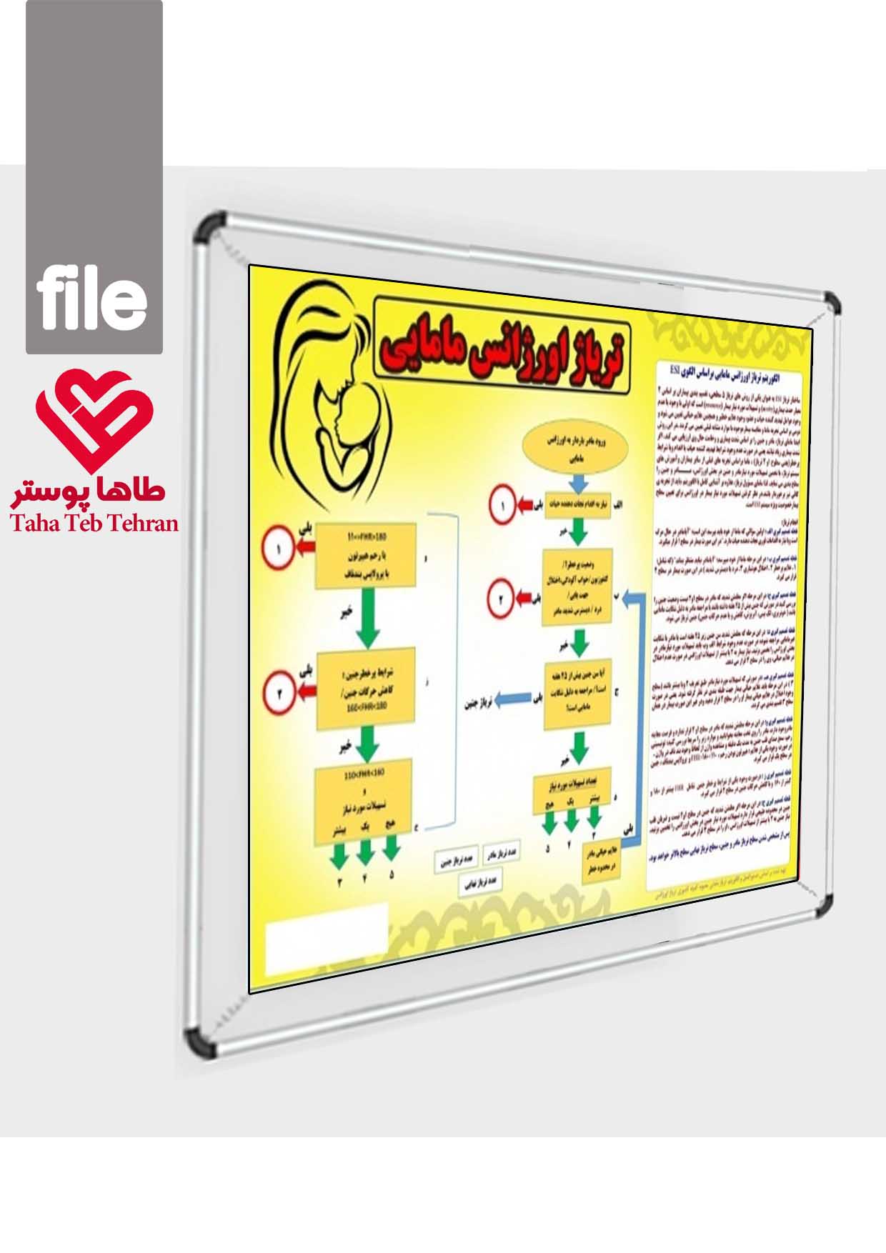 پوستر تریاژ اورژانس مامایی (پوستر جامع الگوریتم تریاژ ESI اورژانس مامایی)