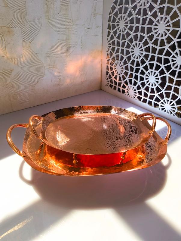 سینی بیضی دست ساز