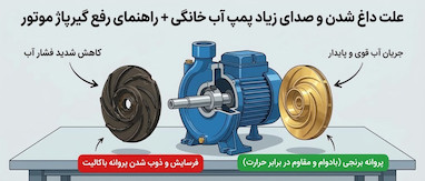علت داغ شدن و صدای زیاد پمپ آب خانگی + راهنمای رفع گیرپاژ موتور