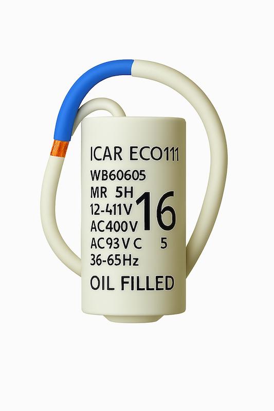 خازن روغنی ۱۶ میکروفاراد ۴۵۰ ولت - 16uF 450V AC Motor Run Capacitor