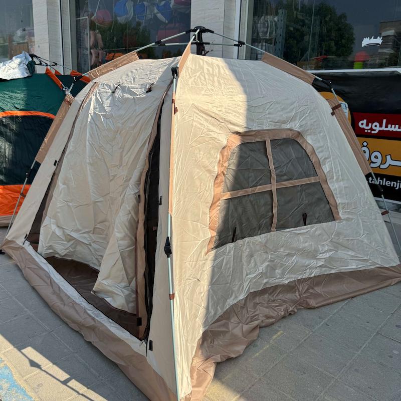 چادر مسافرتی اتوماتیک 4تا5 نفرخواب سایز 235×235 سانتی‌متر