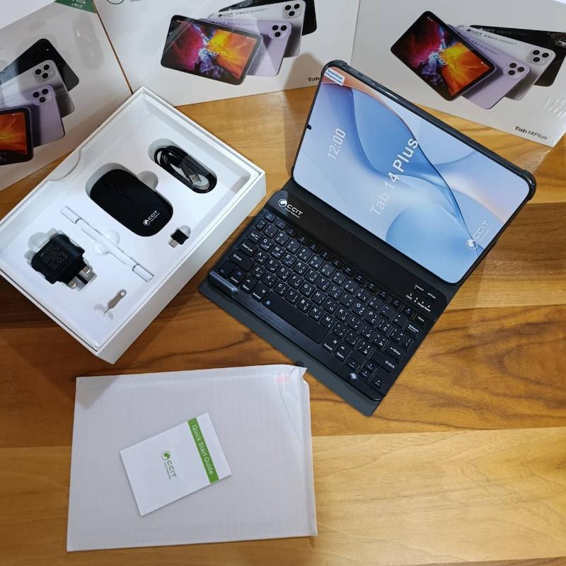 تبلت ccit مدل tab 14 plus با رم ۱۶ گیگ و حافظه ۱ ترابایت موس و کیبورد وایرلس ( پک گلوبال ) 