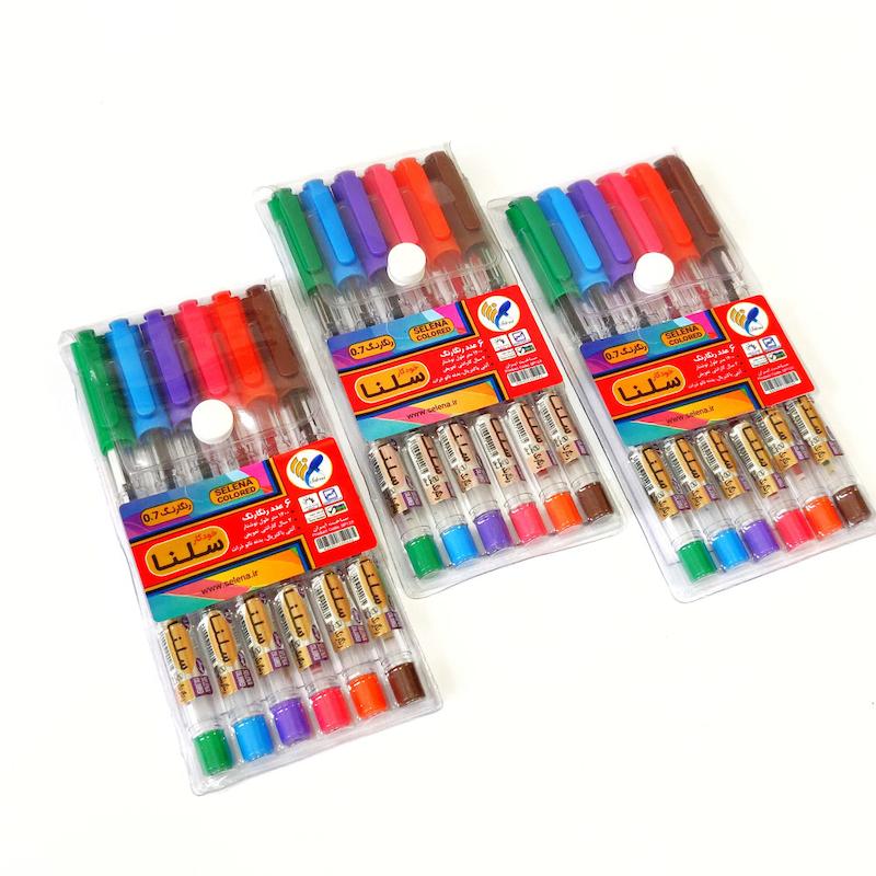 خودکار ۶ رنگ سلنا ضخامت ۰/۷