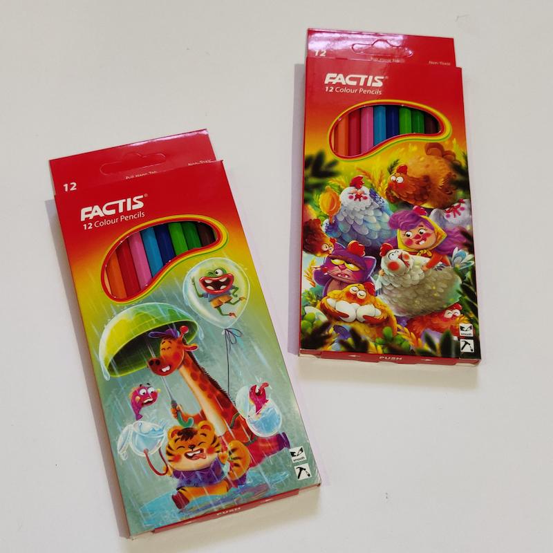 مدادرنگی ۱۲ رنگ فکتیس جعبه مقوایی
