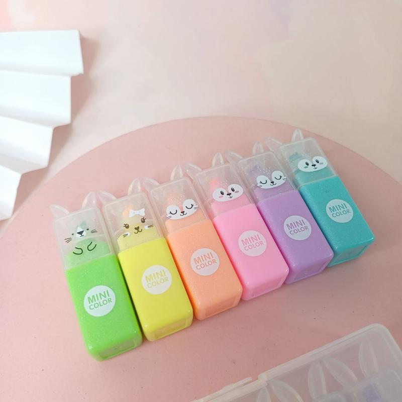 هایلایتر پاستلی شاین دار خرگوش ۶ رنگ