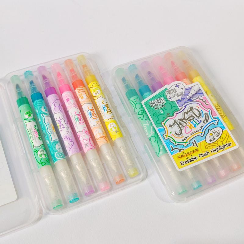 هایلایتر جادویی پاکن دار شاین دار دو سر 