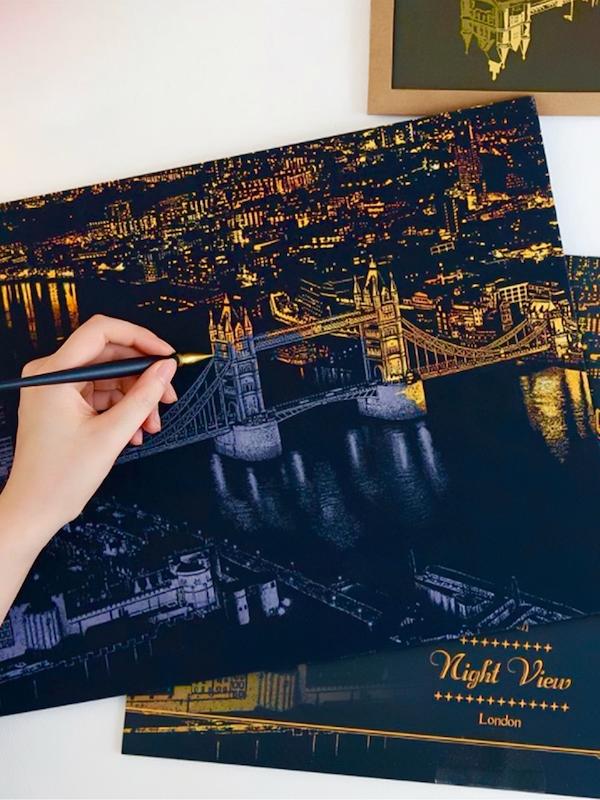 نقاشی خراشیدنی سایز بزرگ A3 (اسکرچ برد)