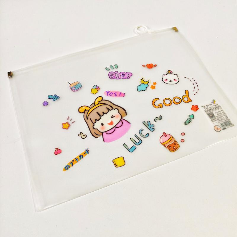 پوشه کاور A4 شفاف طرح دختر