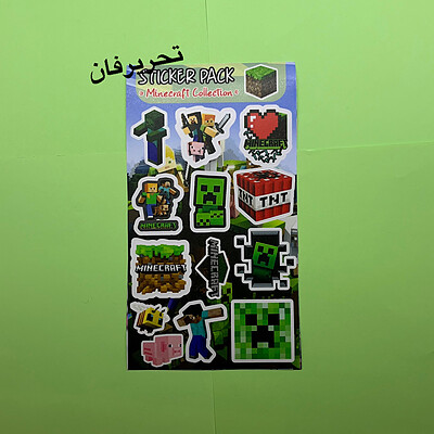 استیکر پکی ضد آب و ضد خش بازی ماین کرافت(Minecraft Collection)