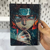 دفتر انیمه ناروتو سایزA5 کاغذ کرافت یا نخودی بدون خط،دفتر طراحی طرح پین اوچیها (Naruto)(Pain)