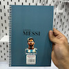 دفتر لیونل مسی 2 با لباس تیم بارسلونا ستاره فوتبال(Lino messi) دفتر مشق مسی 80برگ