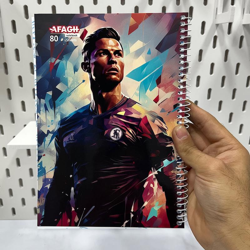 دفتر کریستینو رونالدو ستاره فوتبال (Ronaldo)دفتر مشق رونالدو 80برگ