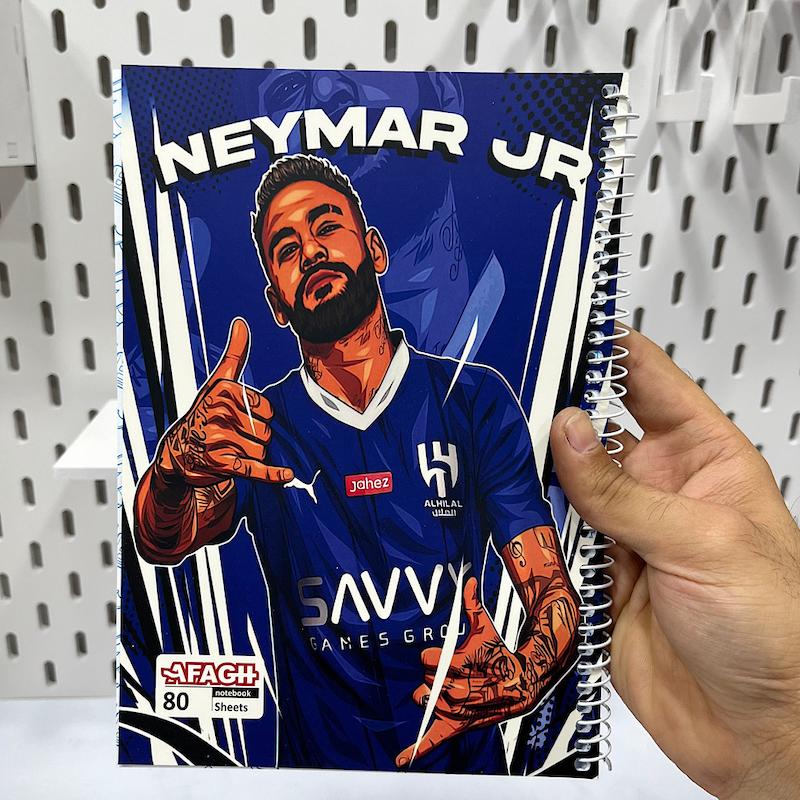 دفتر نیمار با لباس تیم الهلال ستاره فوتبال(NEYMAR JR)