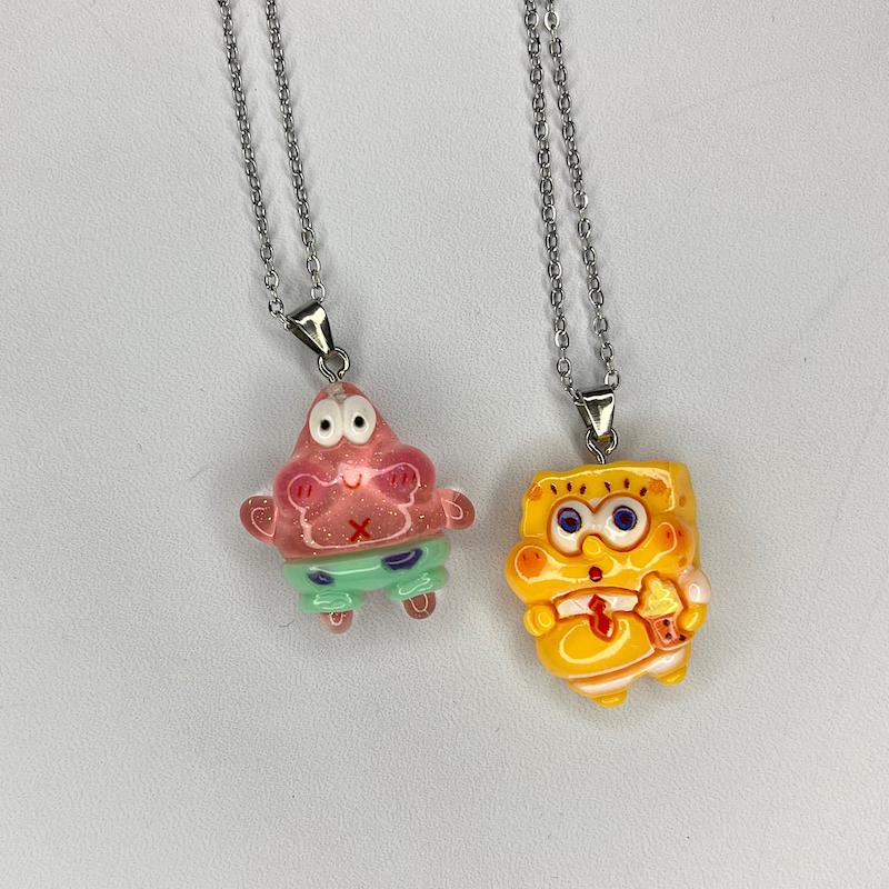 گردنبند ست پاتریک و باب اسفنجی بهترین دوستان 