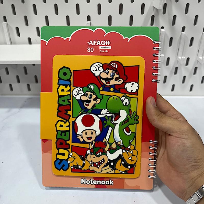 دفتر مشق سوپر ماریو و شخصیت های بازی ماریو‌ 80برگ