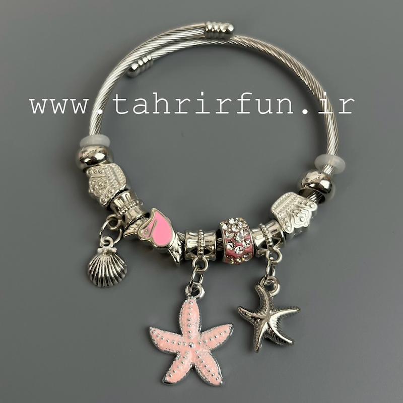 دستبند دخترانه پاندورا ستاره دریایی فنری دستبند پینترستی
