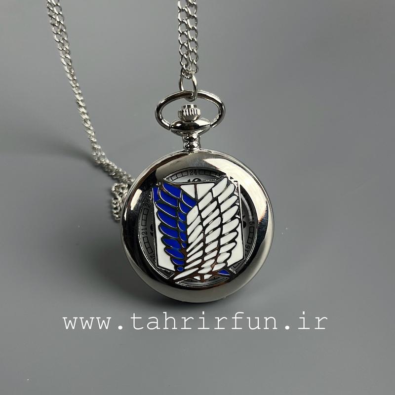 ساعت انیمه اتک آن تایتان ، گردنبند ساعتی انیمه اتک آن تایتان طرح بال های آزادی 2 (Attack on Titan)