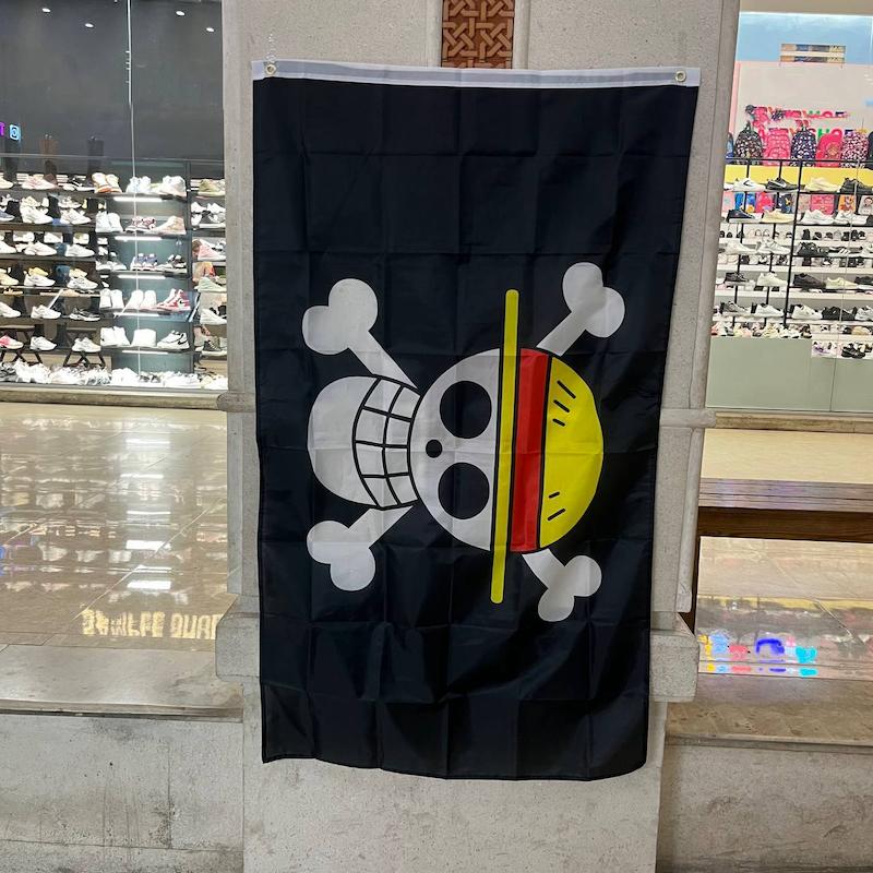 پرچم لوفی کلاه حصیری ، بک‌ دراپ یا پرچم لوفی پرچم انیمه وان پیس پرچم دزد دریایی (One piece)