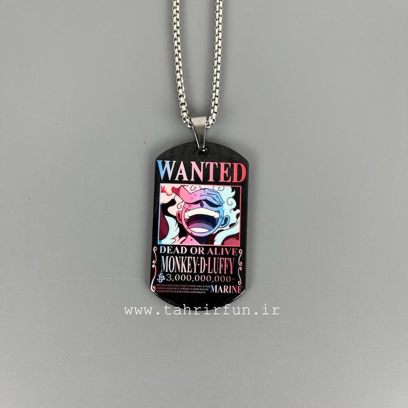 گردنبند انیمه وان پیس گردنبند وانتد لوفی کلاه حصیری (One piece)