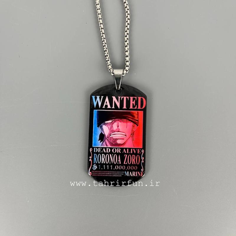 گردنبند انیمه وان پیس گردنبند وانتد زورو ، رورونوا زورو (One piece)