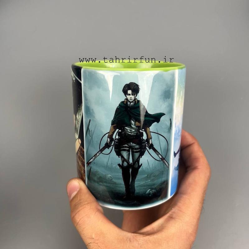 ماگ یا لیوان طرح لیوای آکرمن ، انیمه اتک آن تایتان 