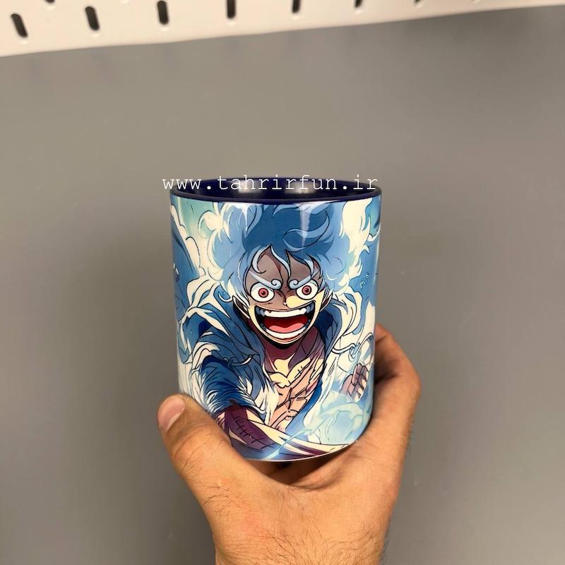 ماگ یا لیوان طرح لوفی دنده پنج ، انیمه وان پیس 