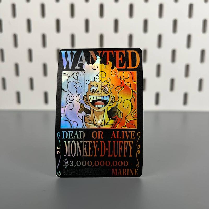 استیکر کارت عابر بانک هولوگرامی وانتد لوفی کلاه حصیری انیمه وان پیس (One piece)