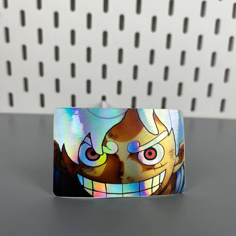 استیکر کارت عابر بانک استیکر هولوگرامی دنده 5 لوفی کلاه حصیری انیمه وان پیس (One piece)