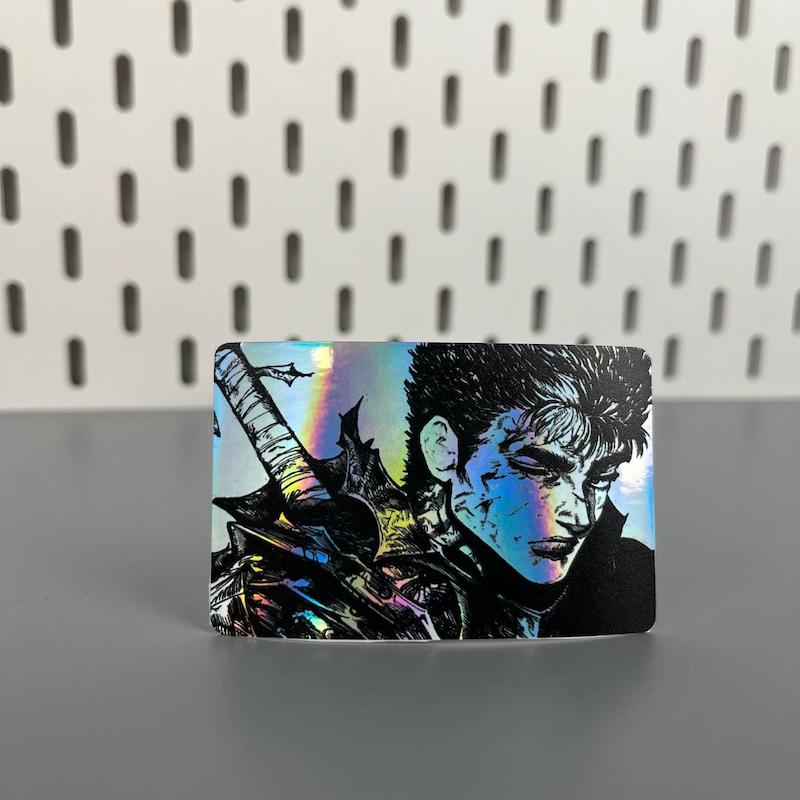 استیکر کارت انیمه برزرک طرح گاتس ، استیکر عابربانک هولوگرامی انیمه ای،