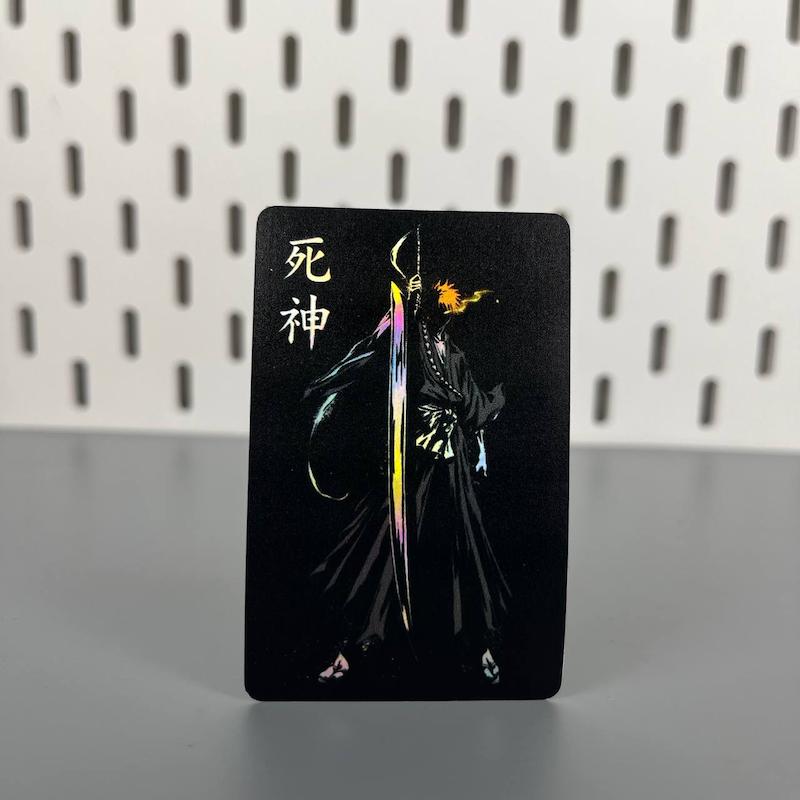 استیکر کارت انیمه بلیچ طرح ایچیگو، کروساکی ایچیگو ، استیکر عابربانک هولوگرامی انیمه ای،