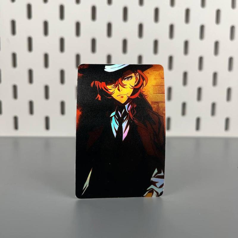 استیکر کارت انیمه سگ های ولگرد بانگو طرح چویا‌ ، استیکر عابربانک هولوگرامی انیمه ای،