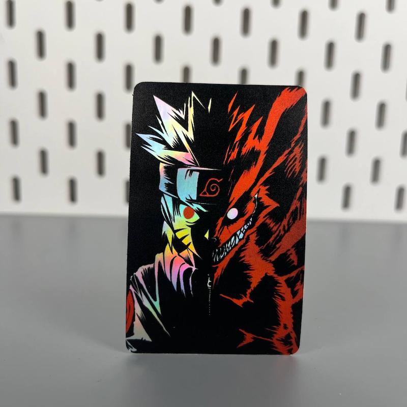 استیکر کارت انیمه ناروتو طرح ناروتو ، استیکر عابربانک هولوگرامی انیمه ای،