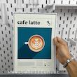 پوستر کافه طرح کافه لته‌ یا نوشیدنی لته ، پوستر دیواری سایزA4