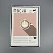 پوستر کافه طرح کافه موکا یا نوشیدنی موکا ، پوستر دیواری سایزA4