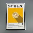 پوستر کافه طرح کافه کورتادو یا نوشیدنی کورتادو  ، پوستر دیواری سایزA4