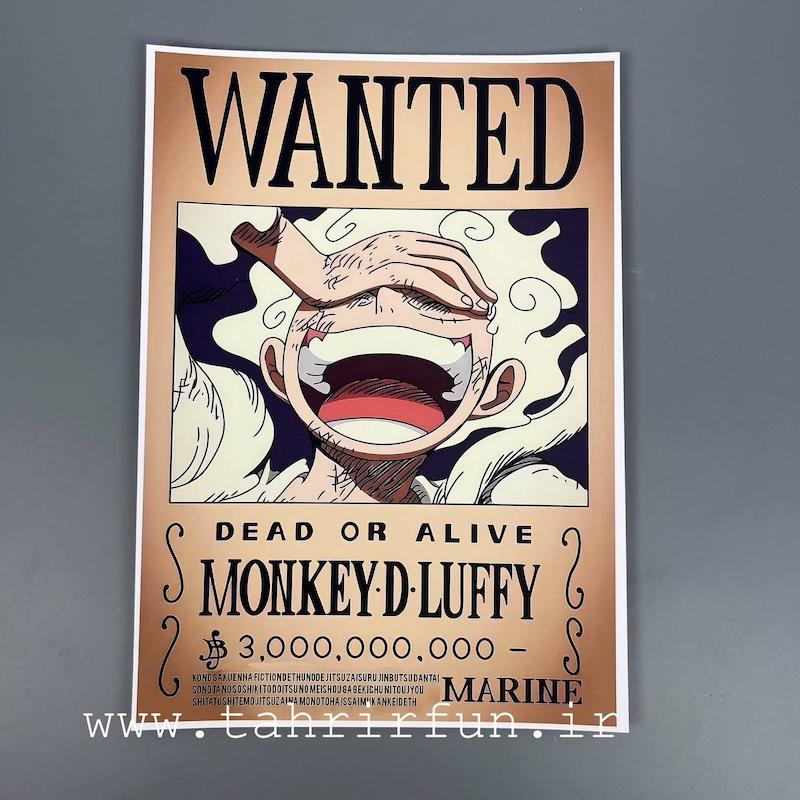 پوستر وانتد مانکی دی لوفی ، پوستر انیمه وان پیس (MONKEY-D-Luffy)one piece 