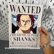 پوستر وانتد یونکو شنکس مو قرمز ، پوستر انیمه وان پیس (Vantad-Shanks)one piece