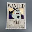 پوستر وانتد جیمبه ،خدمه کلاه حصیری جینبه یا شیجیبوکای جینبه ، پوستر انیمه وان پیس (WANTED-JINBEI)one piece