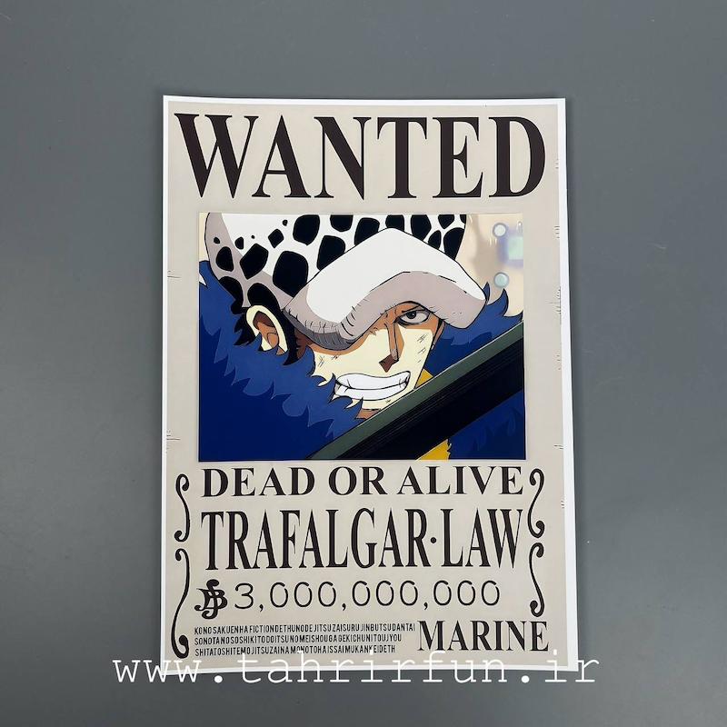 پوستر وانتد ترا فالگار لاو ، پوستر انیمه وان پیس (TRAFALGAR.LAE) one piece 