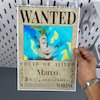 پوستر مارکو سیمرغ خدمه ریش سفید پوستر انیمه ای ، انیمه وان پیس (Marco)one piece ، پوستر گلاسه