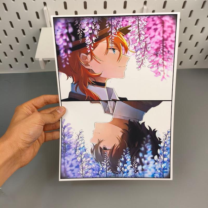 پوستر انیمه سگ های ولگرد بانگو طرح پوستر دازای و چویا (Bungou Stray Dogs)(Osamu Dazai) ، پوستر گلاسه 
