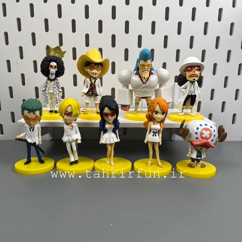 فیگور مینی وان پیس 9 عددی لوفی و زورو و سانجی و کل کلاه حصیری ها