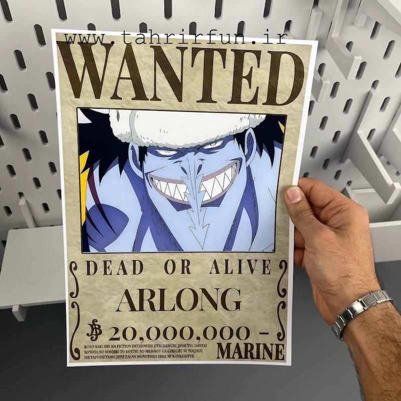 پوستر آرولونگ شخصیت دزد دریایی انیمه وانپیس ، پوستر انیمه وان پیس (one piece)