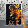 پوستر رنگوکو انیمه شیطان کش طرح هاشیرای آتش (Kyojuro Rengoku)(Demon slayer)، پوستر گلاسه