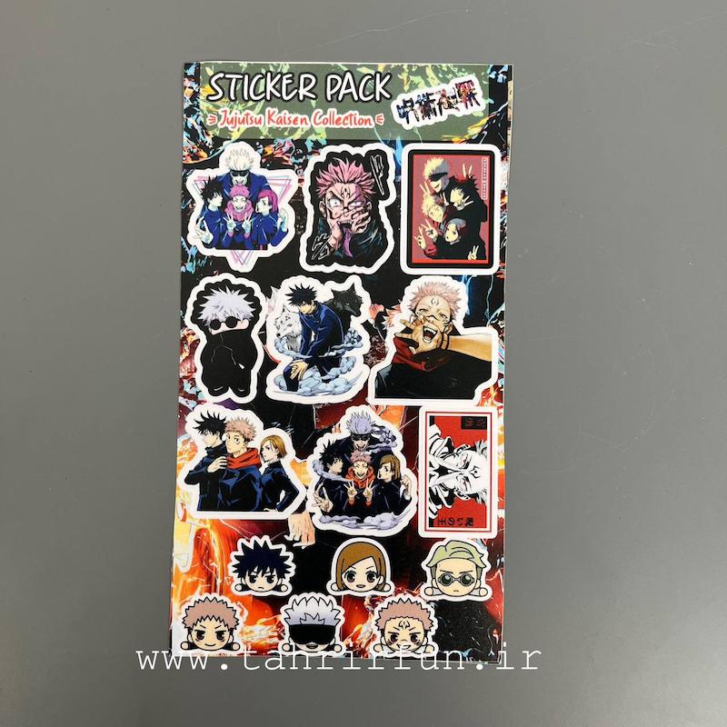 پک استیکر گوجو ، استیکر انیمه جوجوتسوکایسن پکی ضد آب و ضد خش استیکر گوجو (Jujutsu Kaisen Collection)