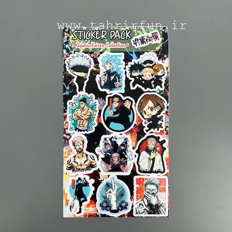 پک استیکر لپ تاپ و موبایل و ماشین، طرح جوجوتسو کایسن ضد آب و ضد خش ( Jujutsu Kaisen Collection)