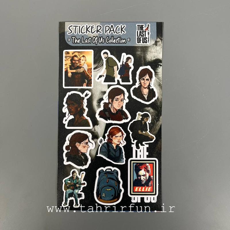 پک استیکر لپ تاپ و موبایل و ماشین ضد آب و ضد خش د لست آف آس طرح الی (The last of us)