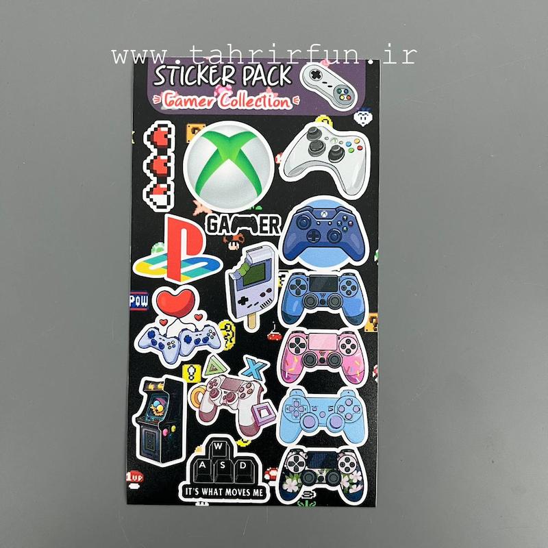  پک استیکر گیمر دسته بازی و ایکس باکس ، استیکر پکی لپ تاپ و موبایل و ماشین , ضد خش و ضد آب (gamer)
