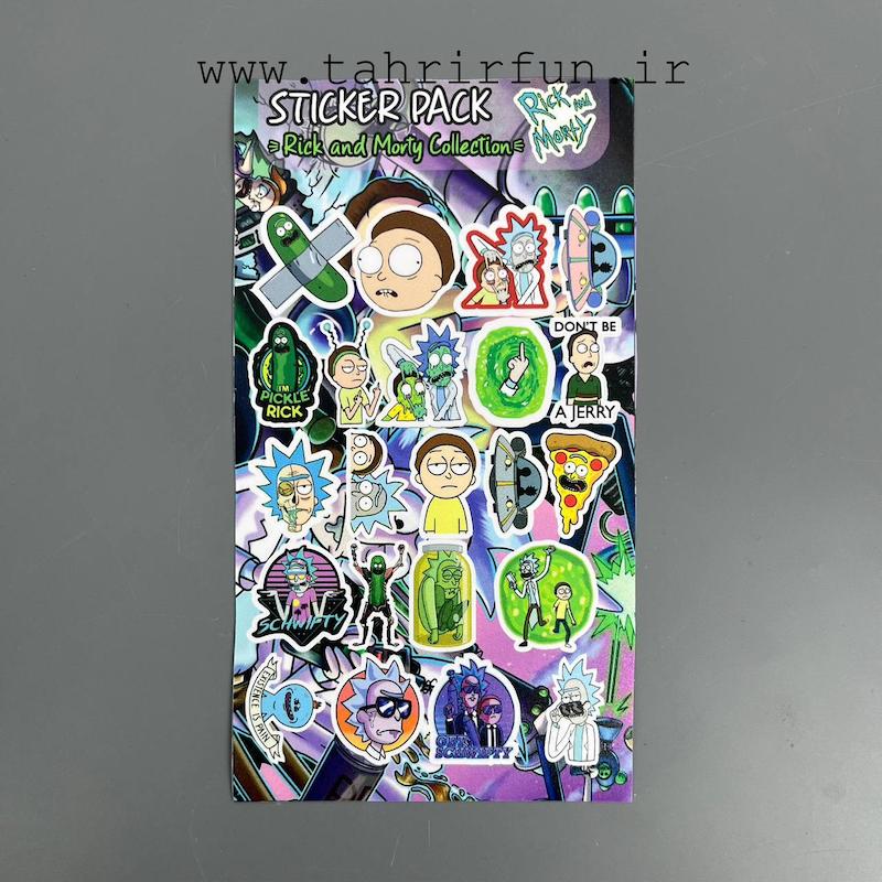 پک استیکر لپ تاپ و موبایل و ماشین ضد خش و  ضدآب انیمیشن ریک اند مورتی (Rick and Morty) کد 2